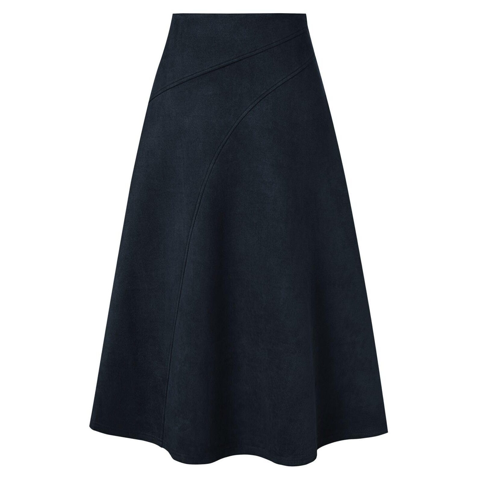 3911 2025 Suede Skirts, High Waist A-Line Skirt, Fall Winter Midi Skirt